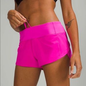 Lululemon Speed Up LR 2.5”, size 2, new with tags POW PINK